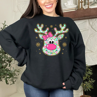 Girly Reindeer Sweatshirts