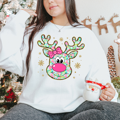 Girly Reindeer Sweatshirts