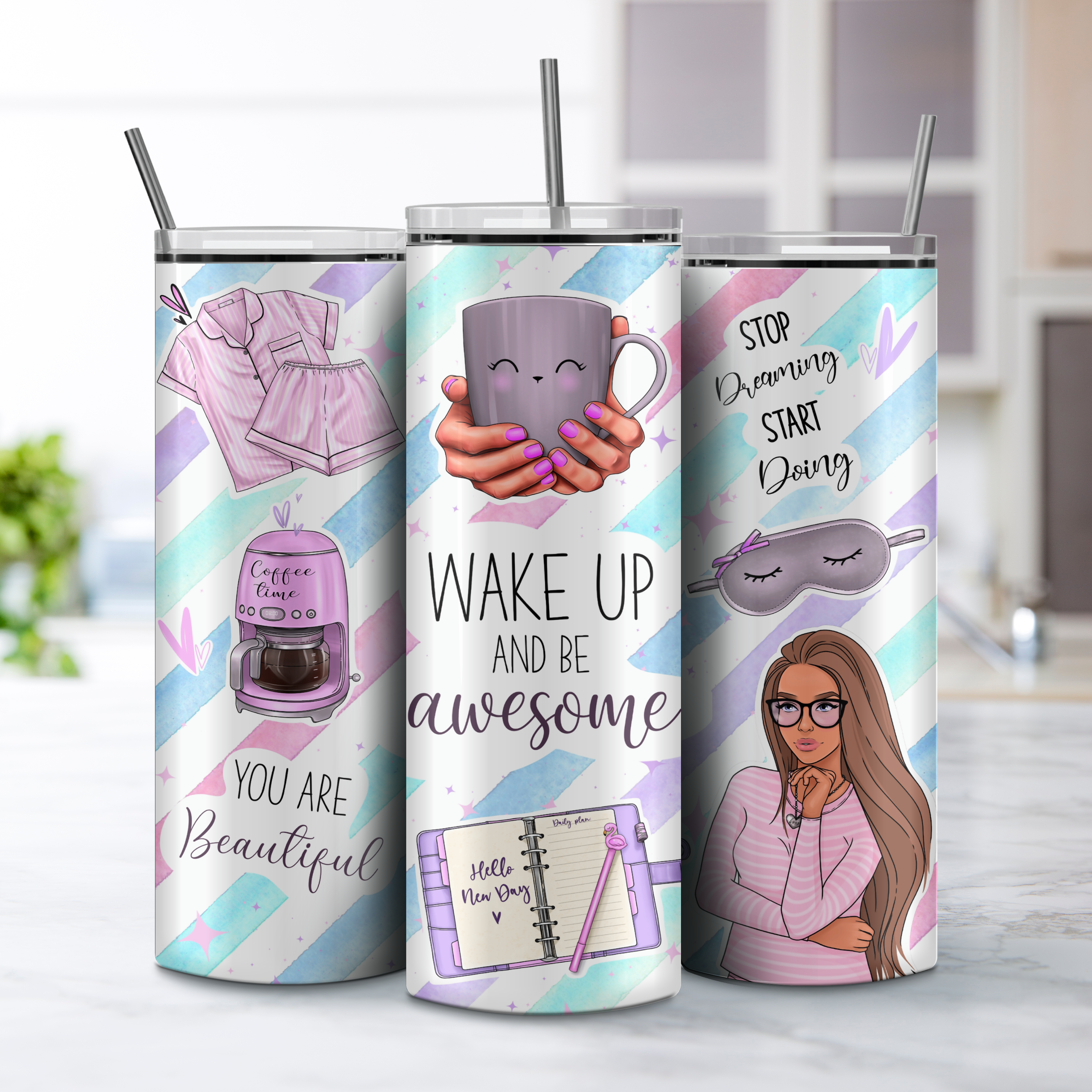 Wake up and be awesome Tumbler