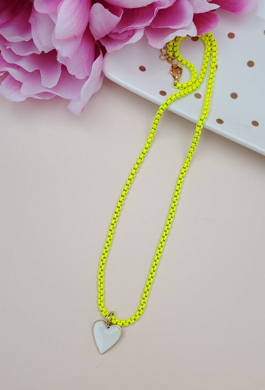 Heart Yellow Necklace