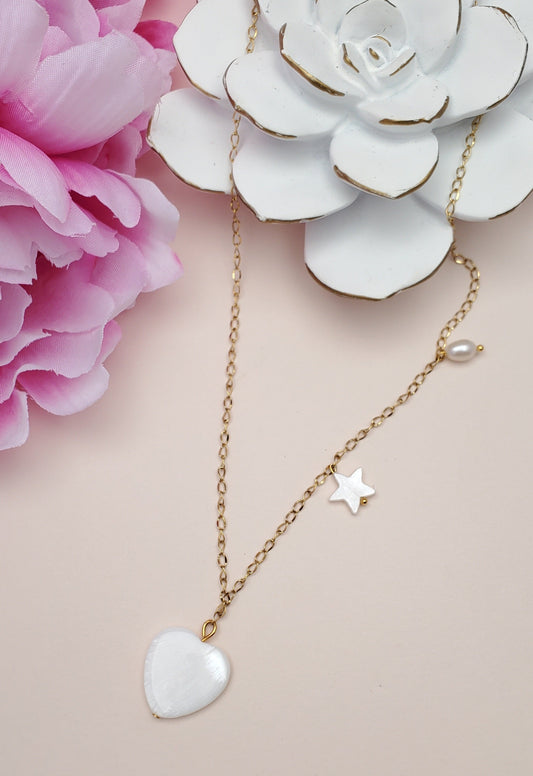 Pearl Heart Necklace