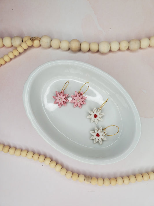 Flower Hoops Earrings