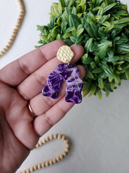 Daphne Purple Dangle Earrings