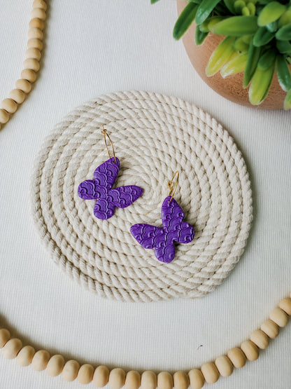 Mini Butterfly Hoops Earrings