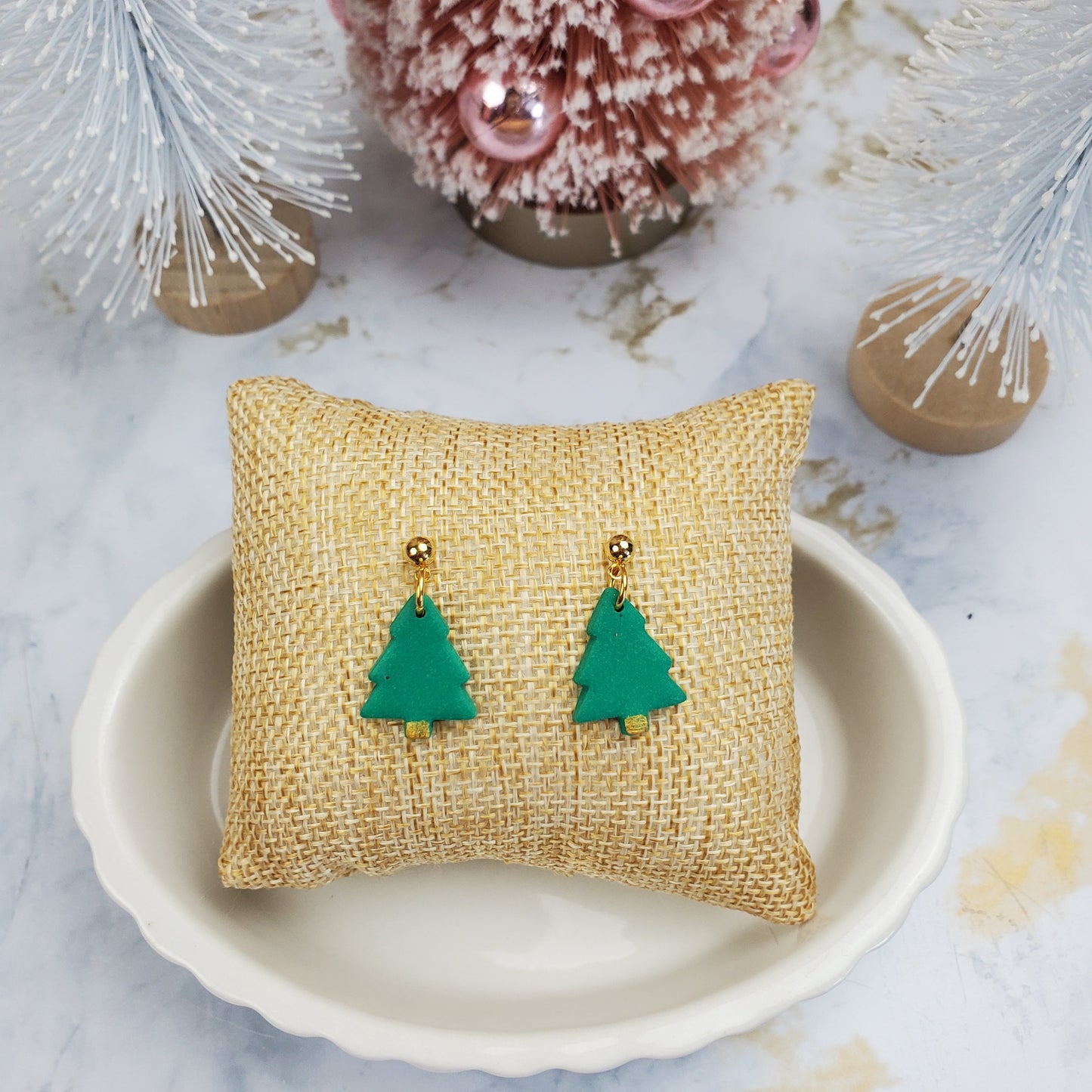 Christmas Tree Dangle Earrings