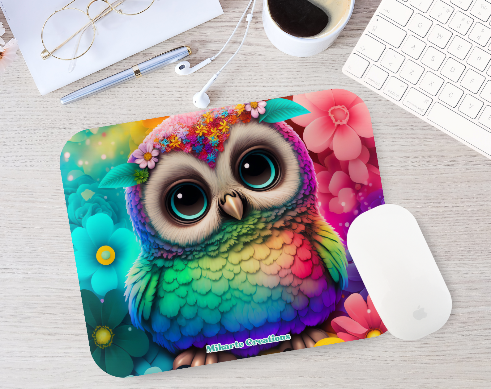 Búho Colorido - Mouse Pad