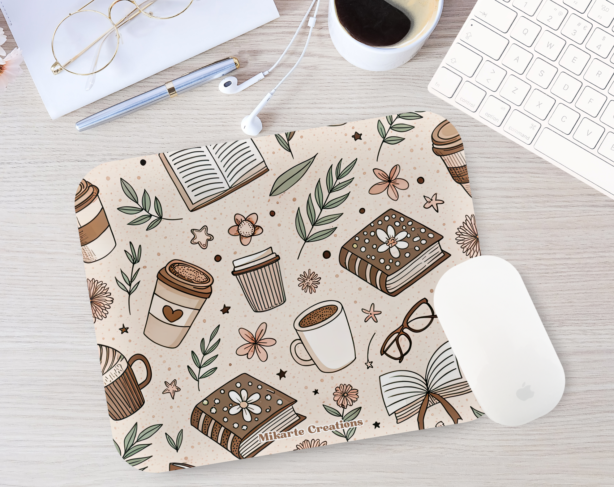 Coffee & Books - Mouse Pad