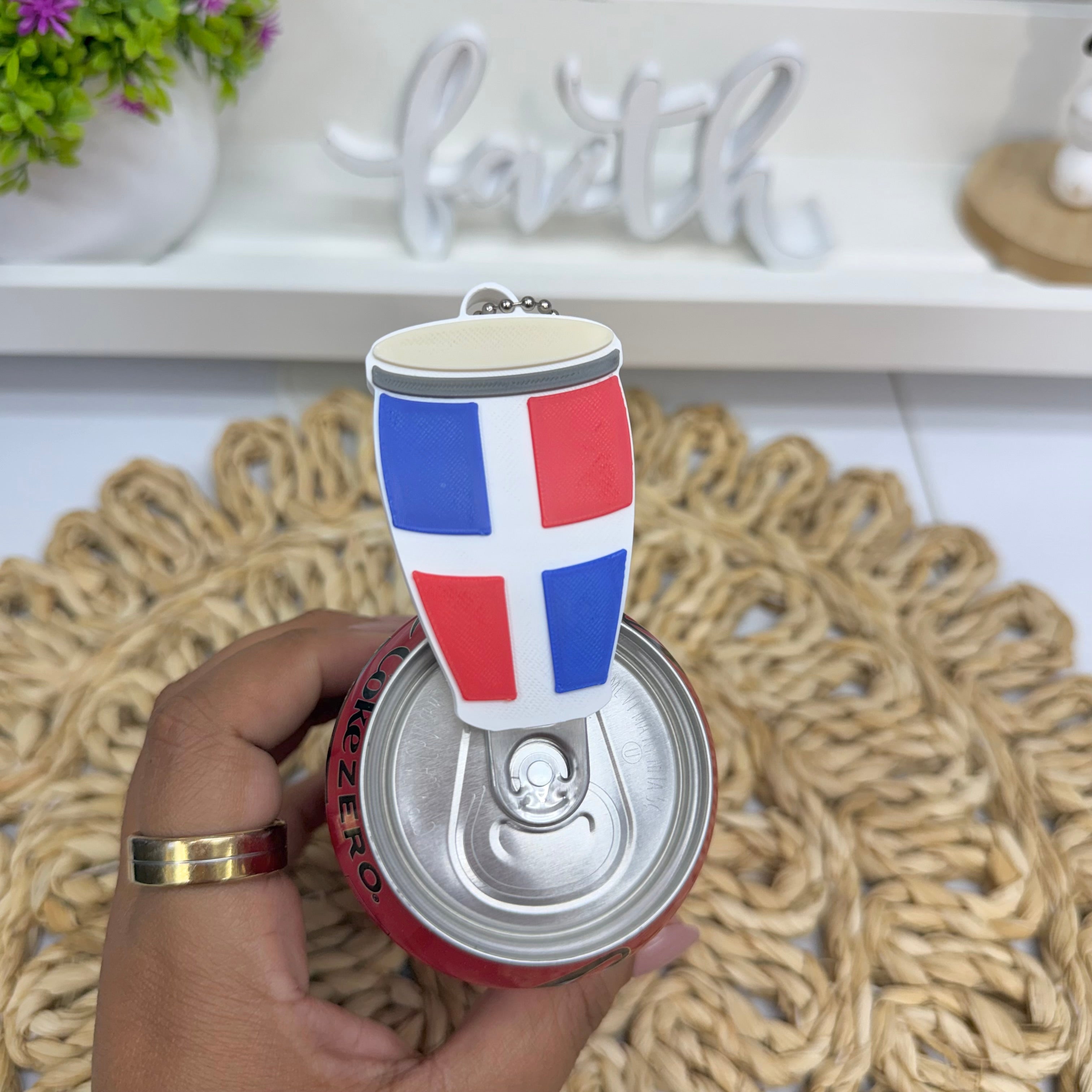 Dominican Republic Keychain Bottle Opener