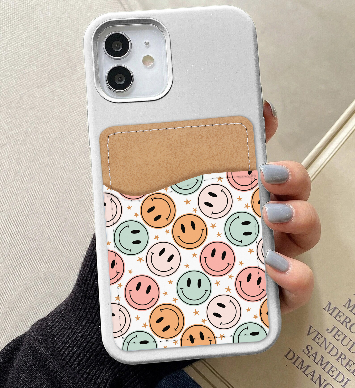 Happy face Phone Card Holder