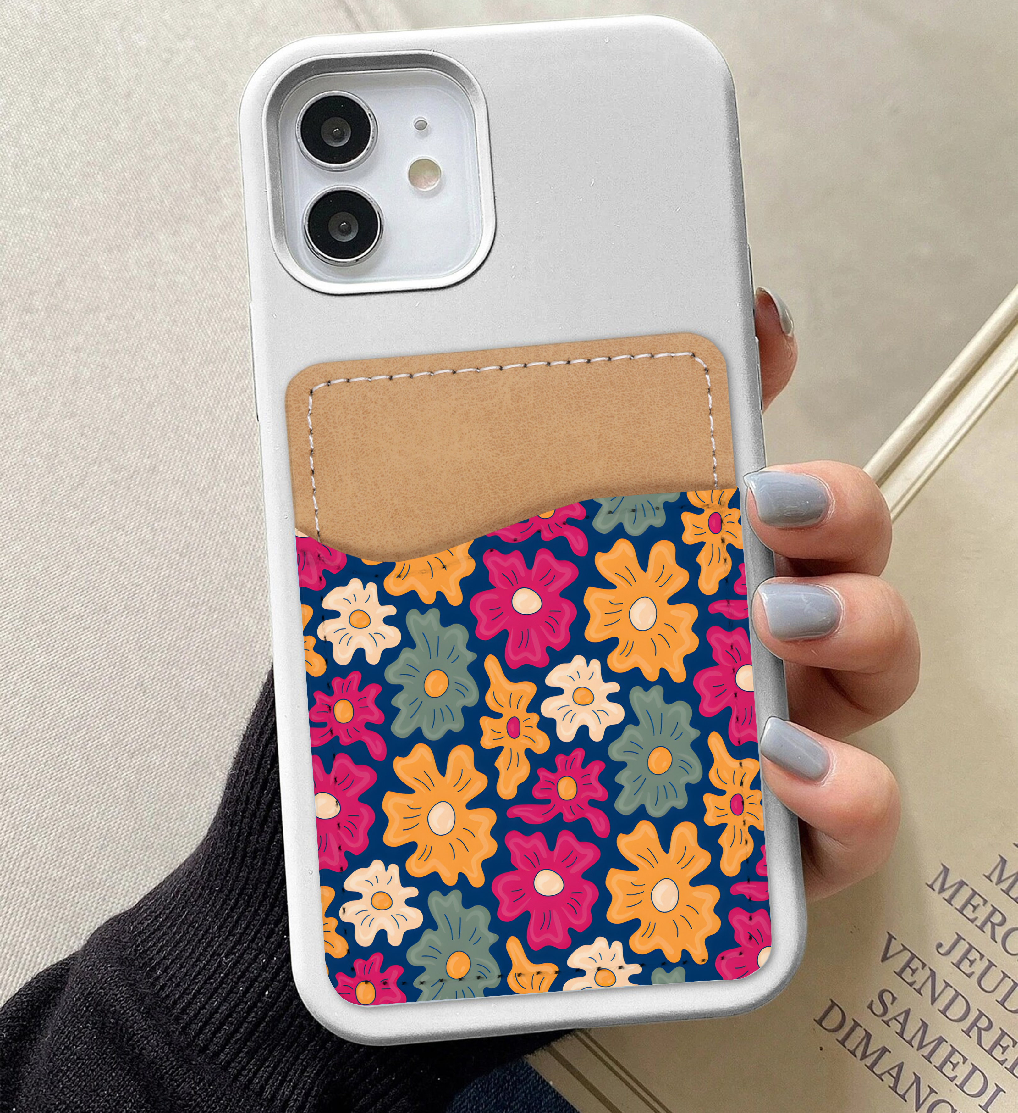 Mural de flores - Tarjetero