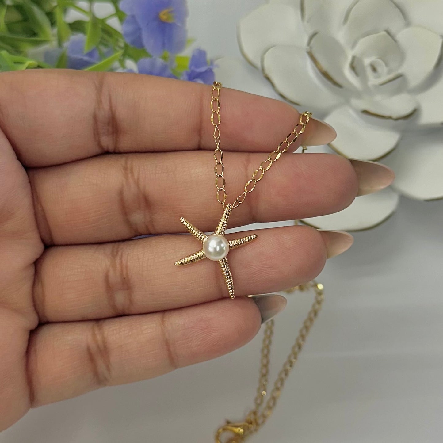 Starfish Pearl Necklace