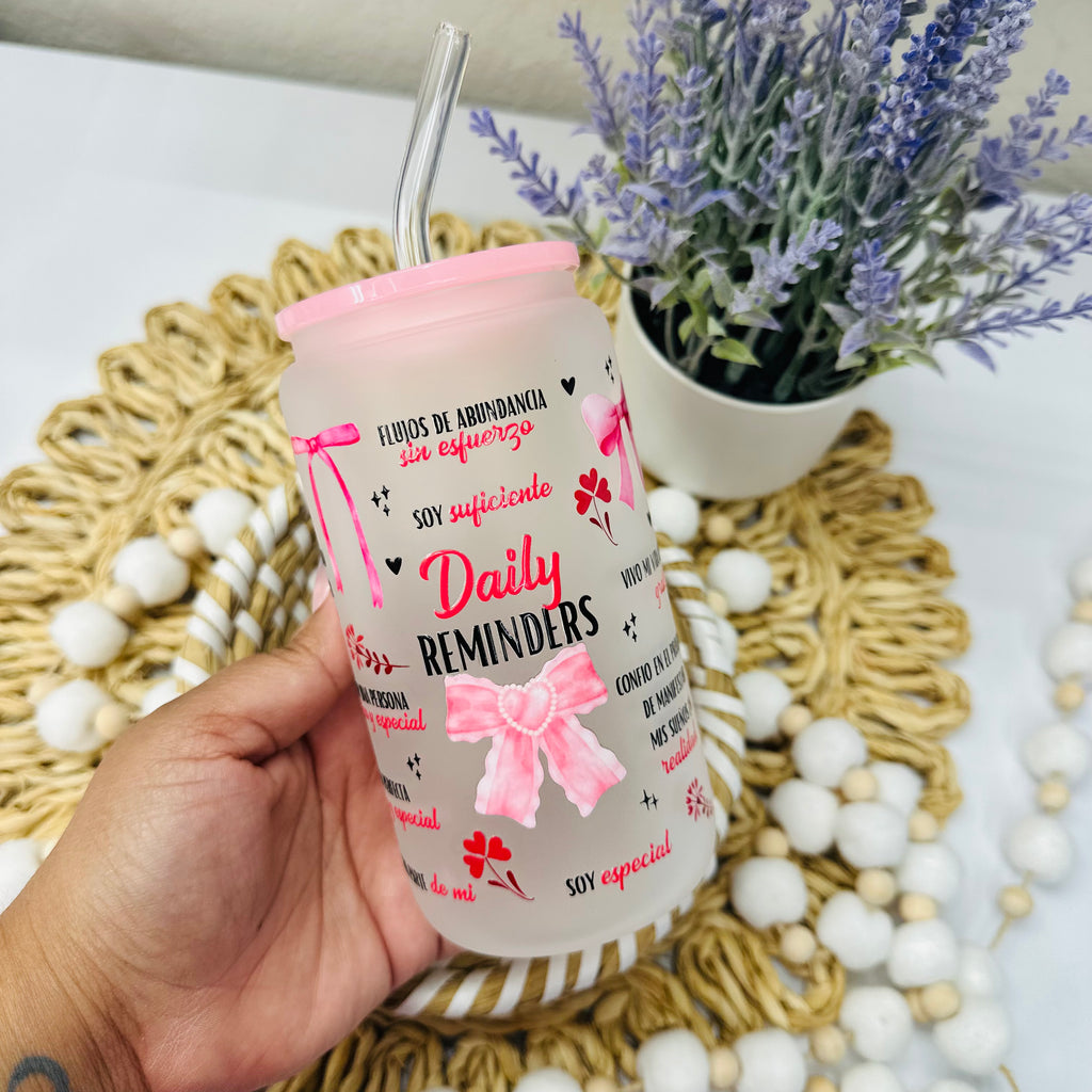 Coquette Daily Reminder | 16oz Glass