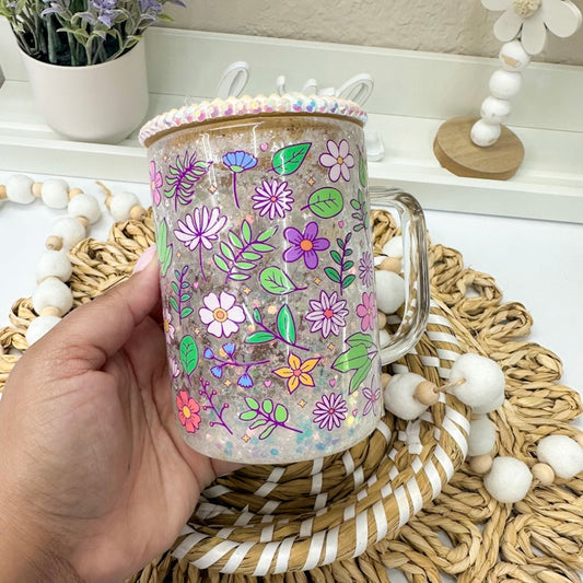 Flowers Glass Mug