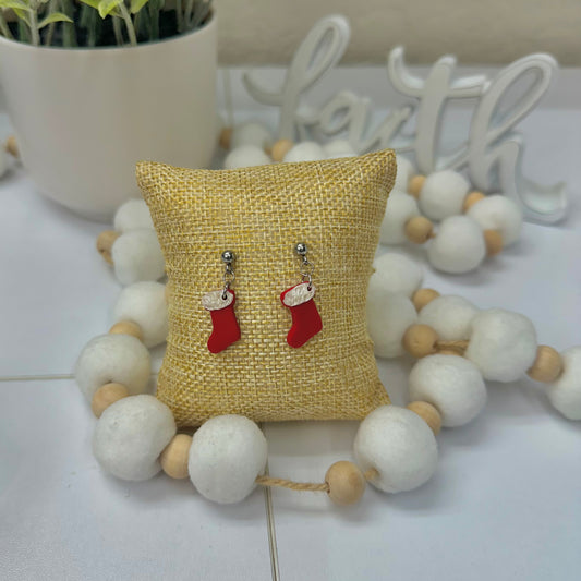 Christmas Stocking Dangle Earrings