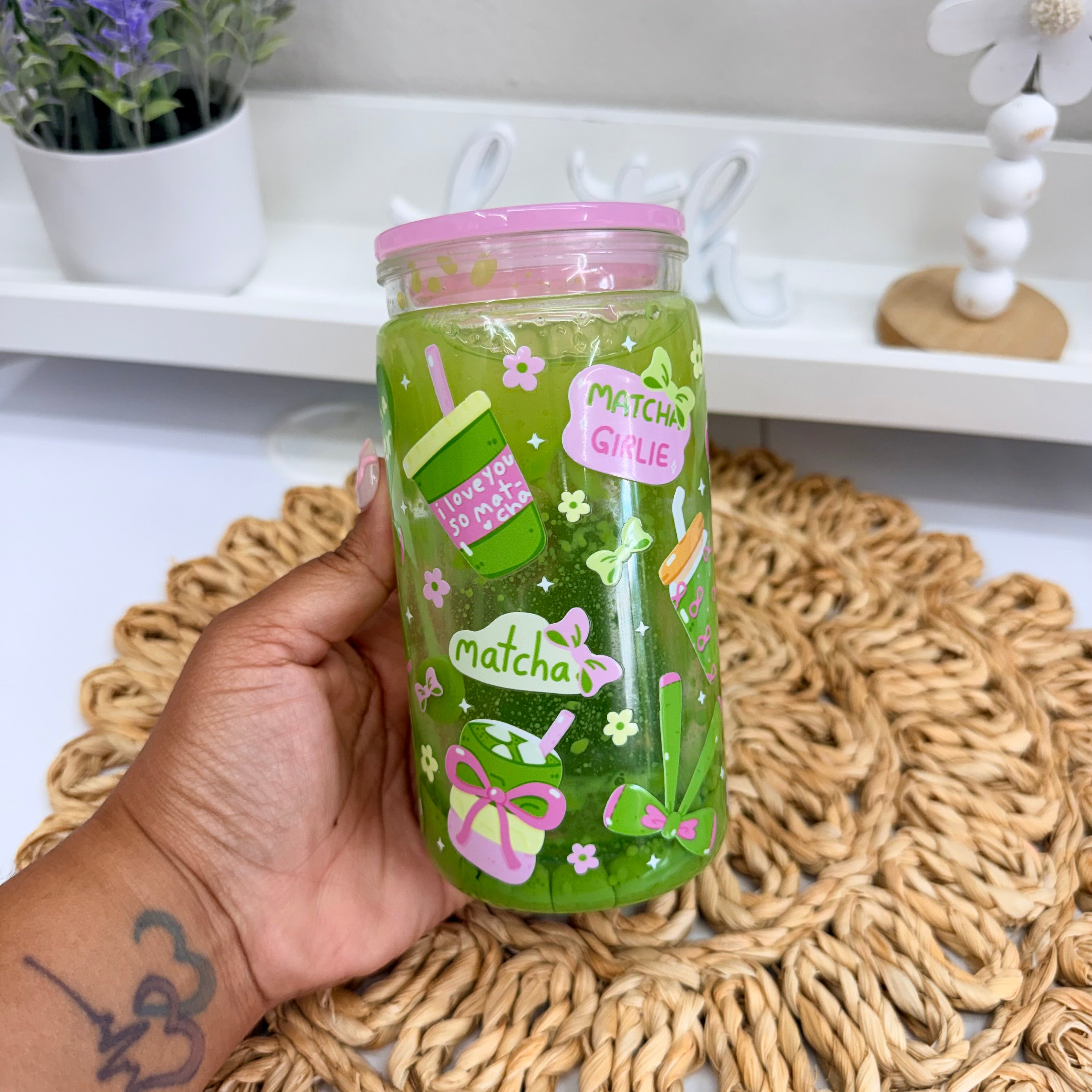 Matcha Girlie Glass Can