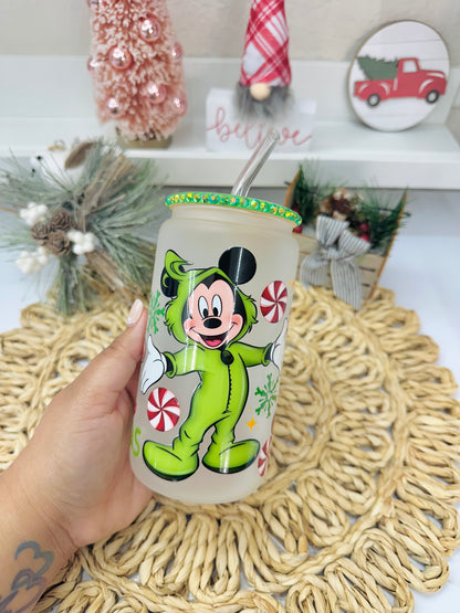 Merry Grinchmas Glass Cup