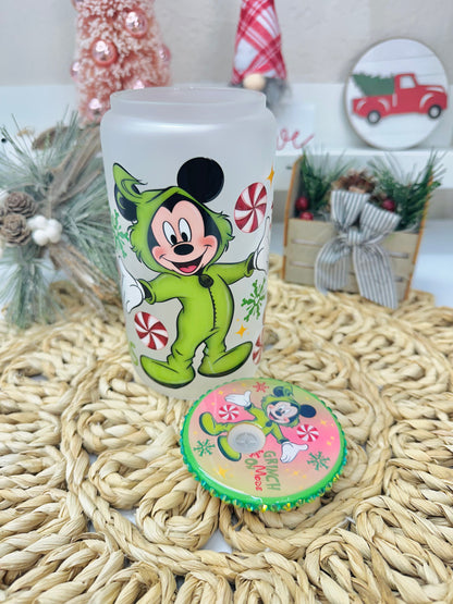 Merry Grinchmas Glass Cup