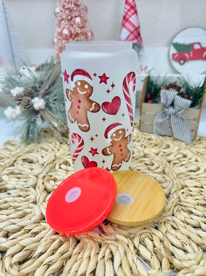 Christmas Gingerbread Glass Cup