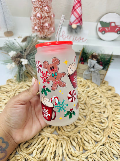 Gingerbread and Coffee Glass Cup