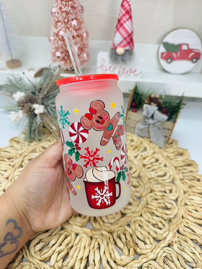 Gingerbread and Coffee Glass Cup