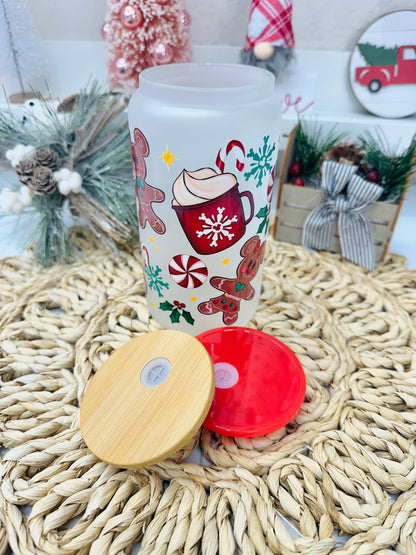 Gingerbread and Coffee Glass Cup