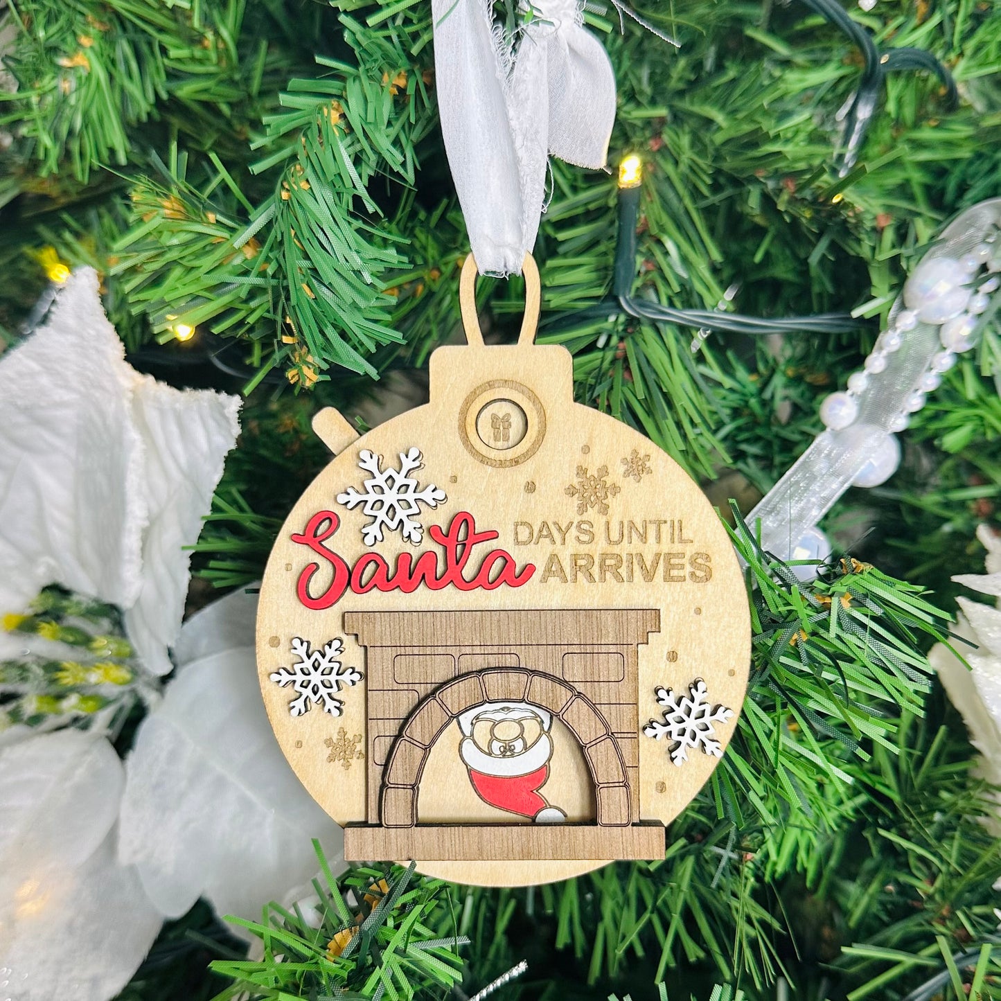 Santa Countdown Ornament