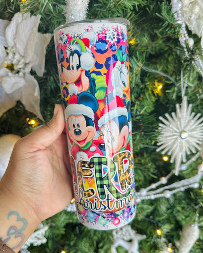 Christmas Cartoon Friends Tumbler