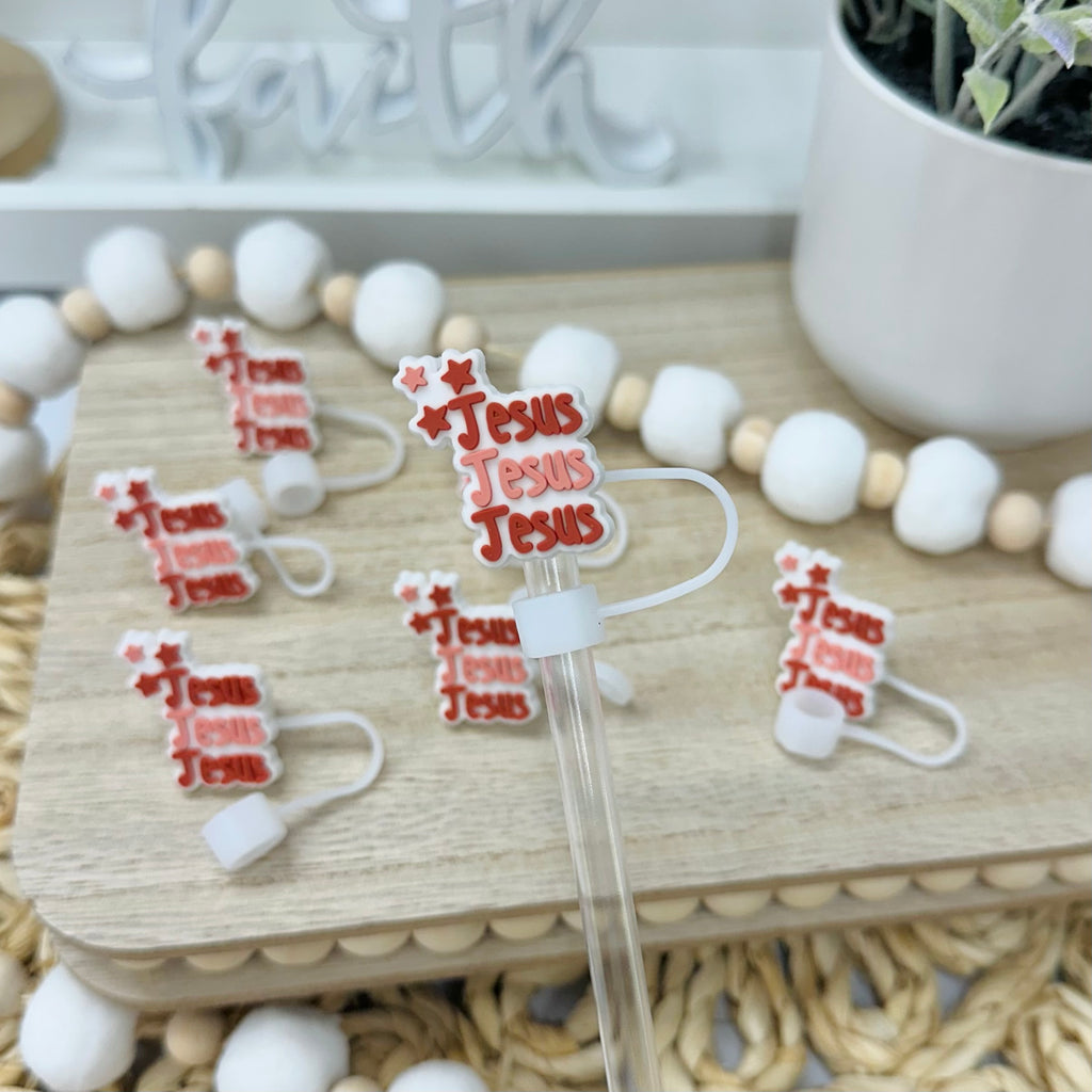 Jesus Straw Toppers