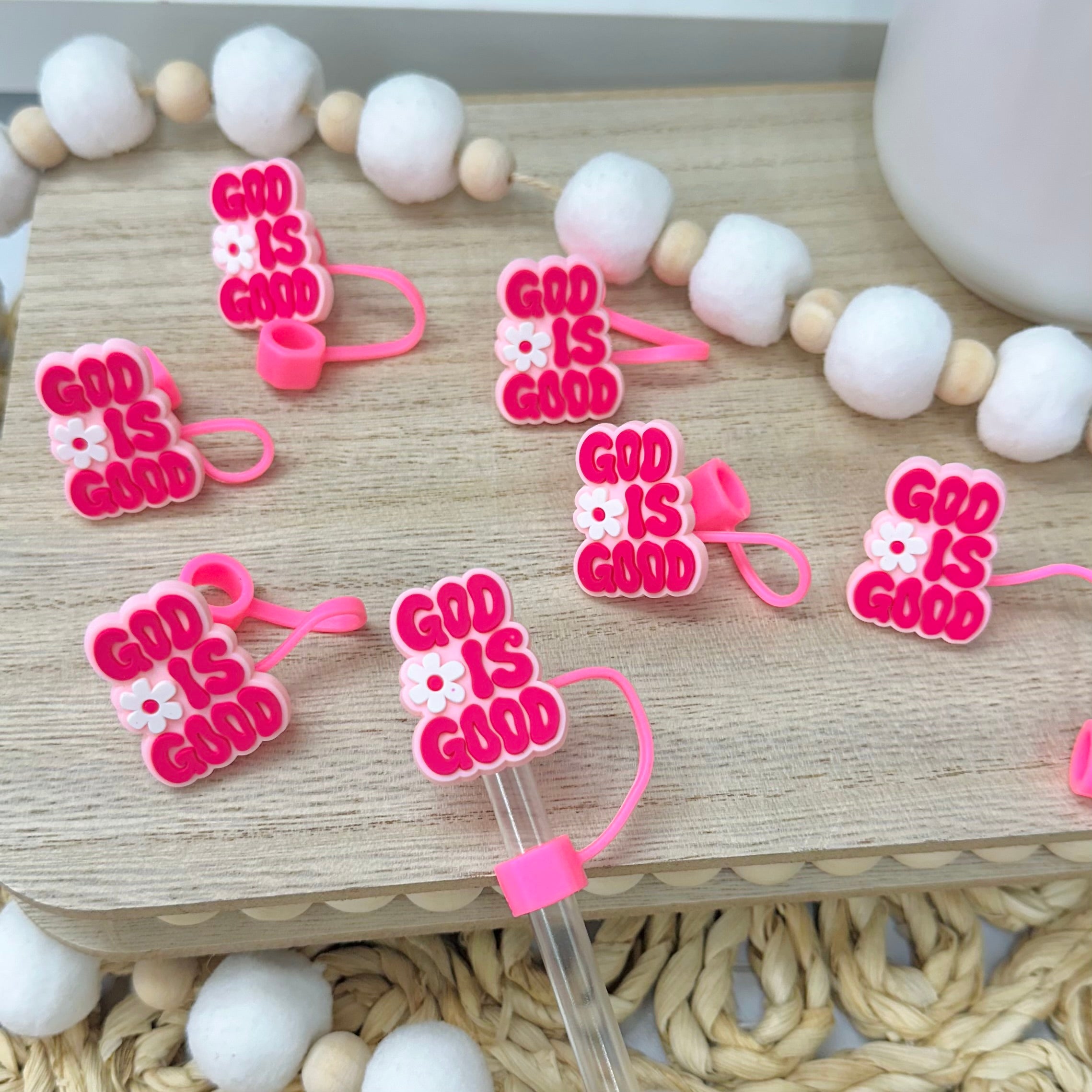 God Is Good Straw Toppers