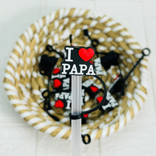 I Love Papa | Straw Topper