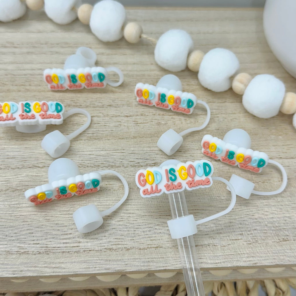 God Is Good All the Time Straw Toppers