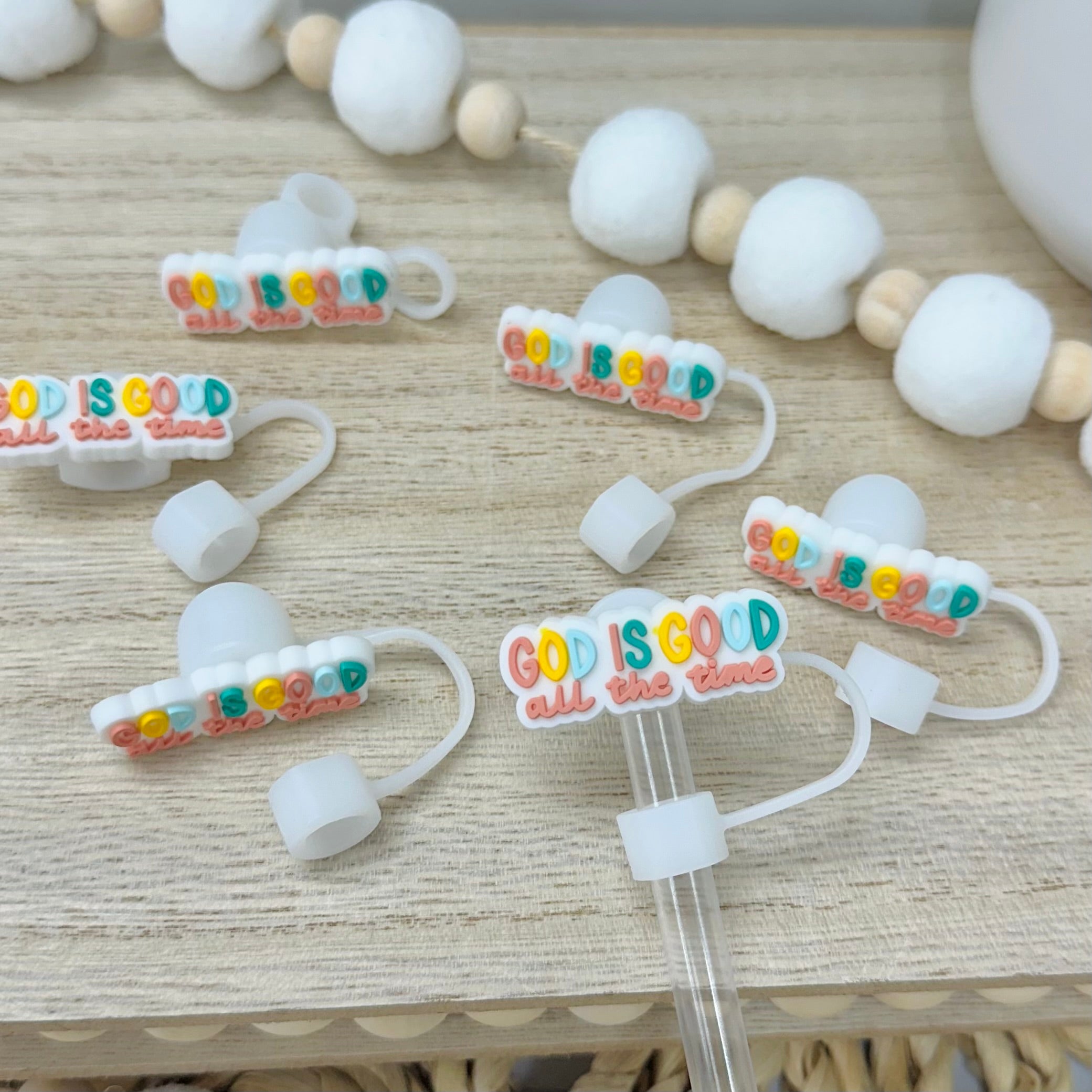 God Is Good All the Time Straw Toppers