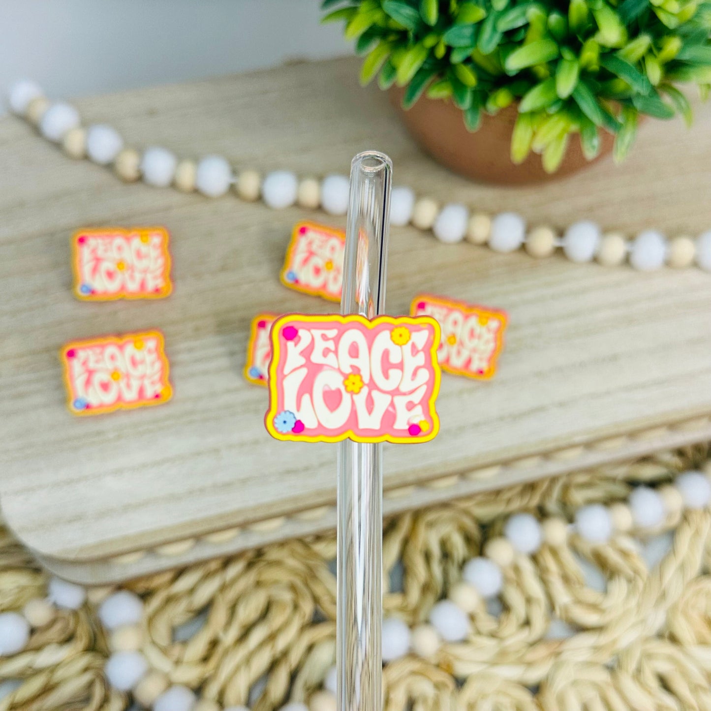 Peace Love | Straw Charms