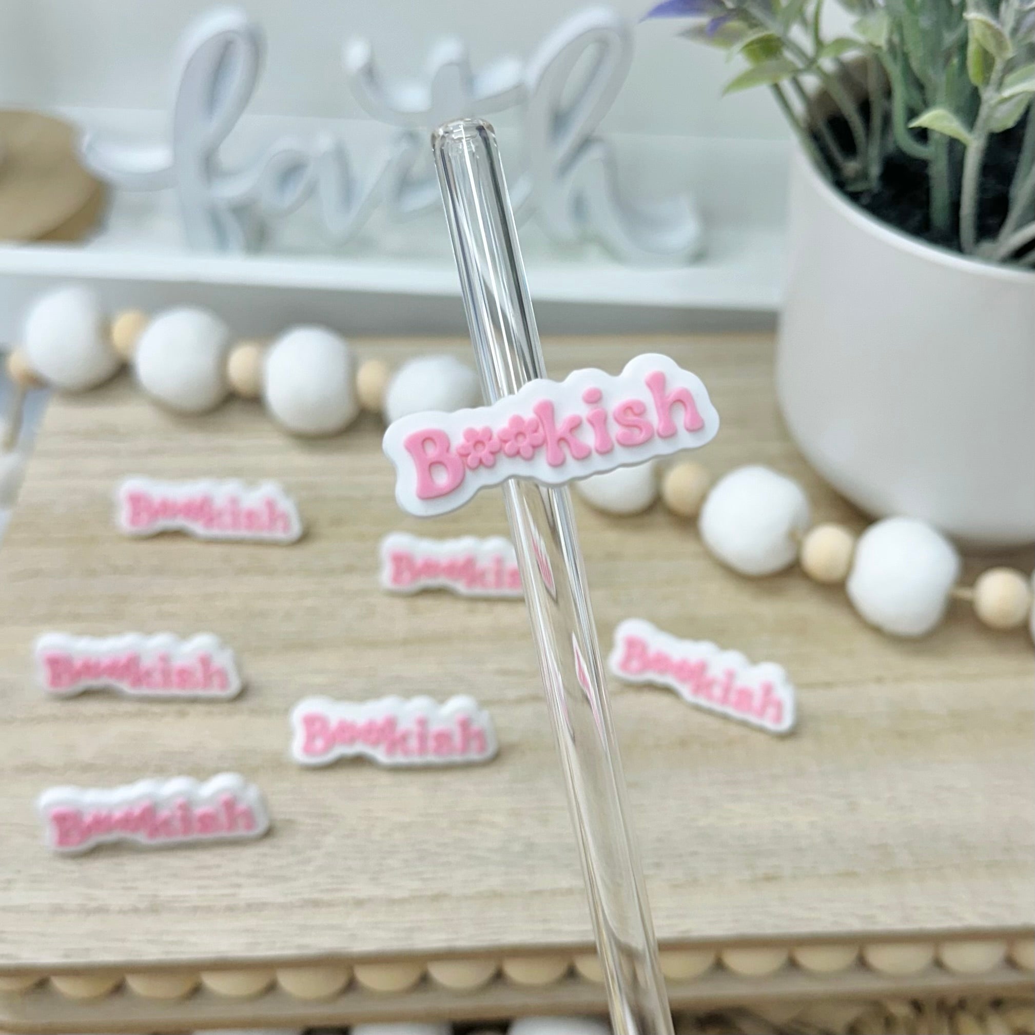 Bookish Straw Toppers