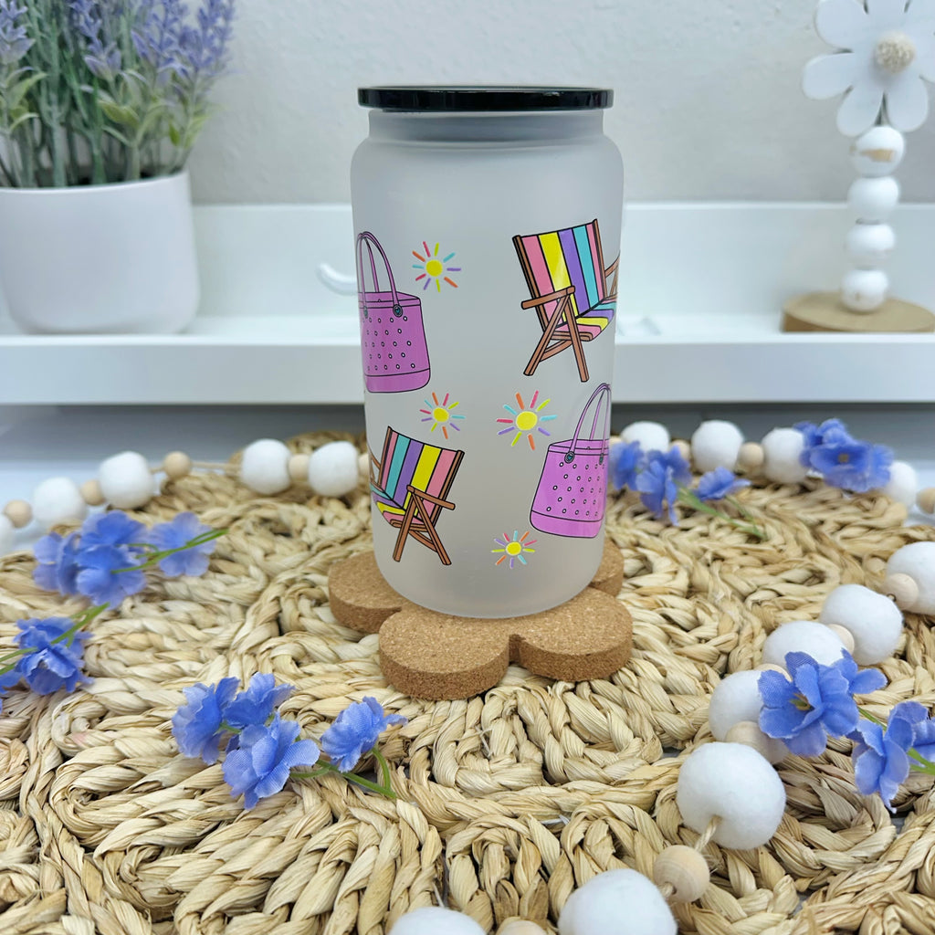 All Booked for Summer Glass Can