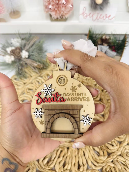 Santa Countdown Ornament